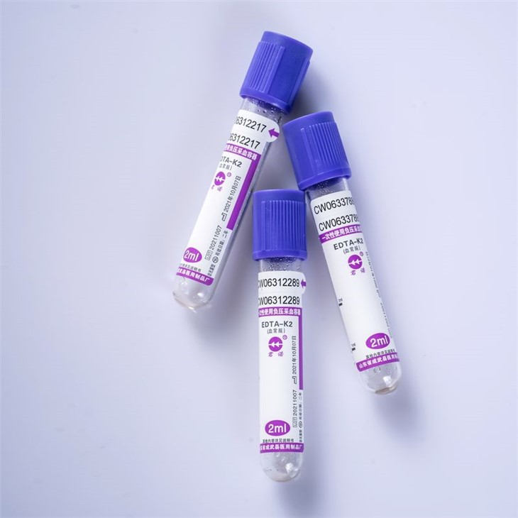 Vienkartinis serumo kraujo paėmimo vamzdelis Violetinis EDTA K2 K3 vamzdelis