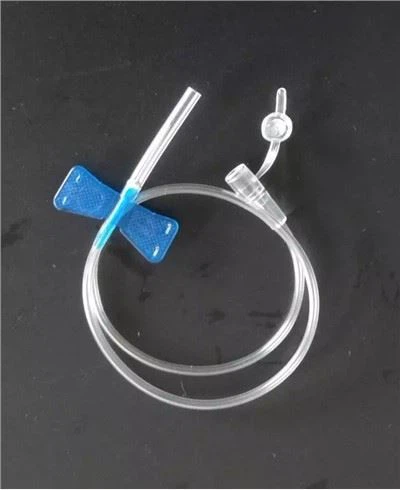 Vienkartinis galvos odos venų rinkinys drugelio adatos švirkštas su adata 23G