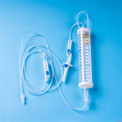 Medicinos klasės vienkartinės infuzijos rinkinys su „Burette“